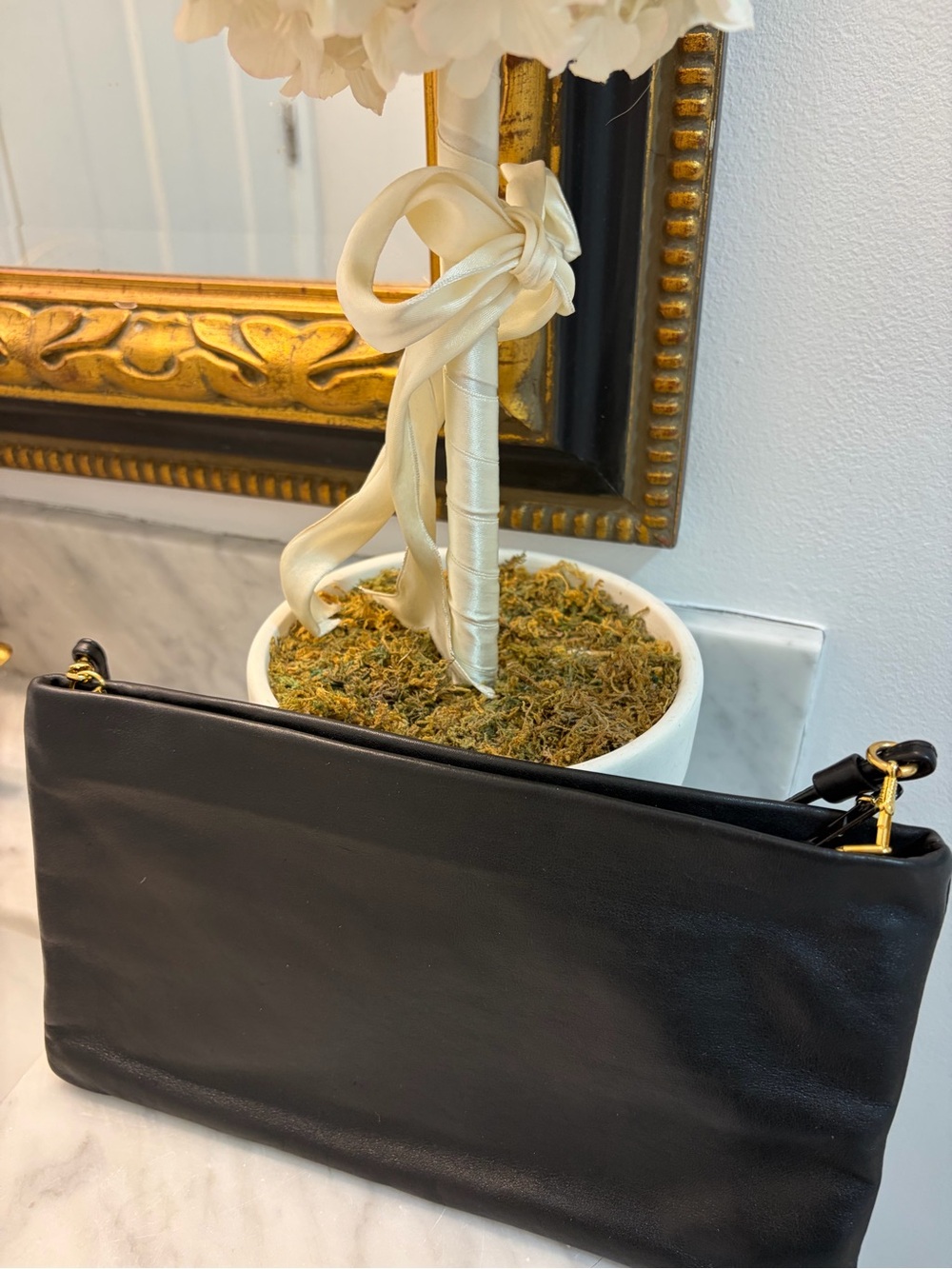 Vintage Clemente Black Leather purse